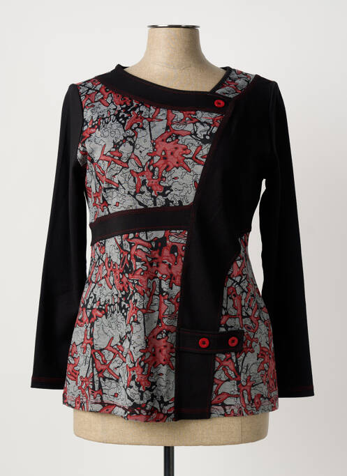 Top tissage jersey manches longues noir S.QUISE femme