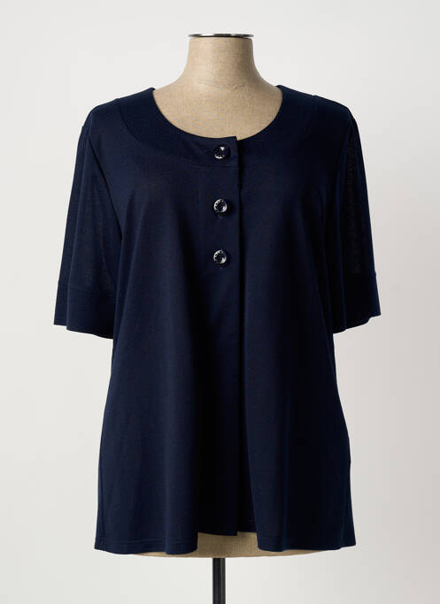 Veste casual col rond bleu FINNKARELIA femme