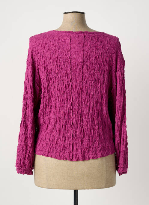 Veste casual col rond rose KAKIE femme