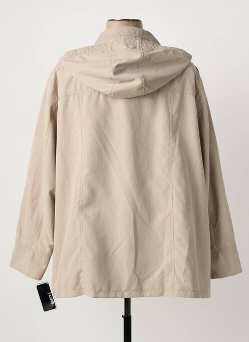 Trench tissage popeline a capuche beige BARBARA LEBEK femme