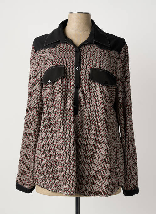 Tunique manches longues noir HALOGENE femme