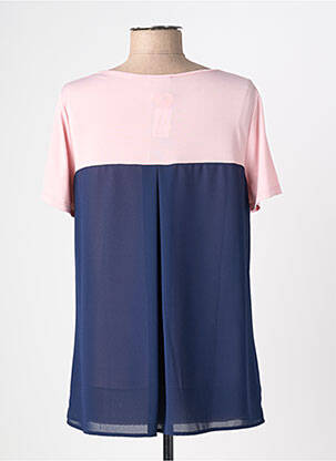 Top stretch manches courtes bleu NAYAT femme