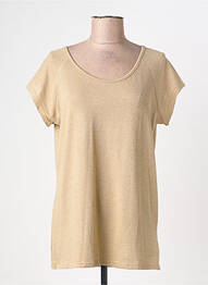 Top stretch manches courtes or MIELO MODA femme