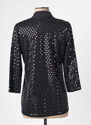 Top coupe cintrée manches 3/4 noir VIE NOCTURNE femme