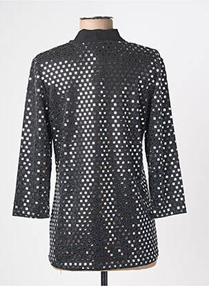 Top coupe cintrée manches 3/4 argent VIE NOCTURNE femme
