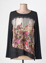 Top tissage jersey manches longues noir NAYAT femme