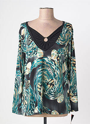 T-shirt manches longues manches longues vert WEEK END A PARIS femme