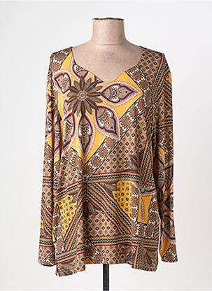 T-shirt manches longues manches longues orange WEEK END A PARIS femme