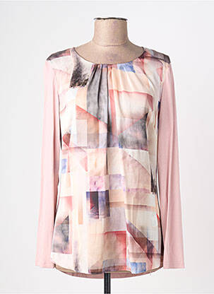 Blouse imprimé fantaisie manches longues rose BARBARA LEBEK femme