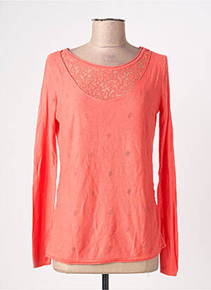 Pull coupe cintrée manches longues orange MAELLA femme