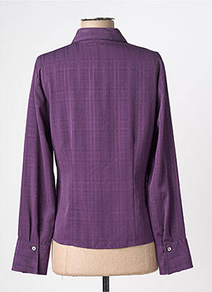 Chemisier tissage crêpe manches longues violet FOSBY femme
