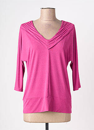 Top stretch manches 3/4 rose TELMAIL femme