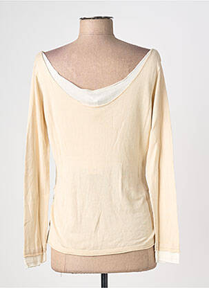 Pull coupe cintrée manches longues beige MAELLA femme