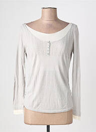 Pull coupe cintrée manches longues gris MAELLA femme