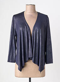 Veste casual tissage suedine bleu FRANCE RIVOIRE femme