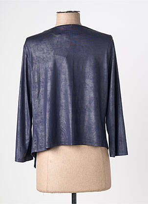 Veste casual tissage suedine bleu FRANCE RIVOIRE femme