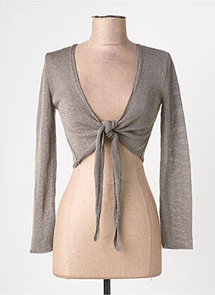 Boléro fermeture liens à nouer marron LES ZAZIES femme
