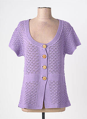 Gilet manches courtes violet BEST OFF femme