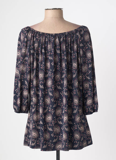 Tunique manches longues tissage crêpe noir MIELO MODA femme