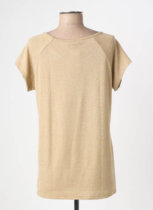 Top stretch manches courtes or MIELO MODA femme