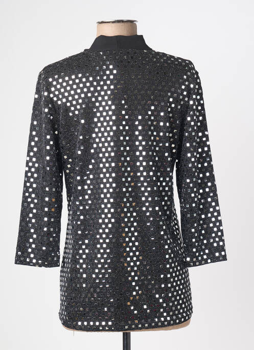 Top coupe cintrée manches 3/4 argent VIE NOCTURNE femme