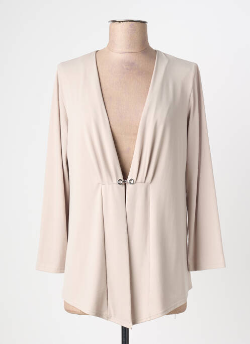 Veste chic tissage crêpe beige TELMAIL femme
