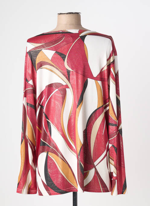 Top tissage jersey manches longues rouge WEEK END A PARIS femme