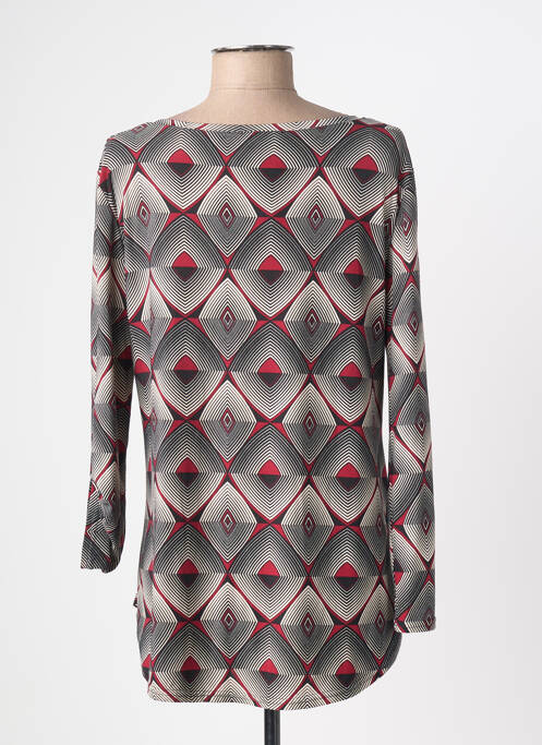 Top tissage jersey manches 3/4 rouge VANGO femme