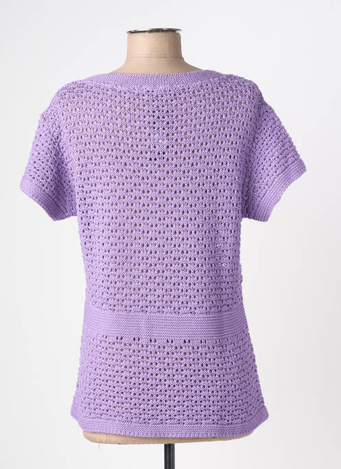 Gilet manches courtes fermeture boutonnée sur le devant violet BEST OFF femme