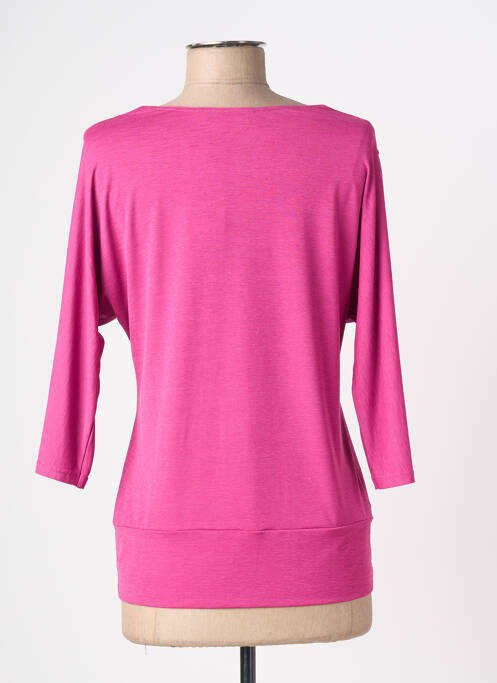 Top tissage jersey manches 3/4 rose TELMAIL femme