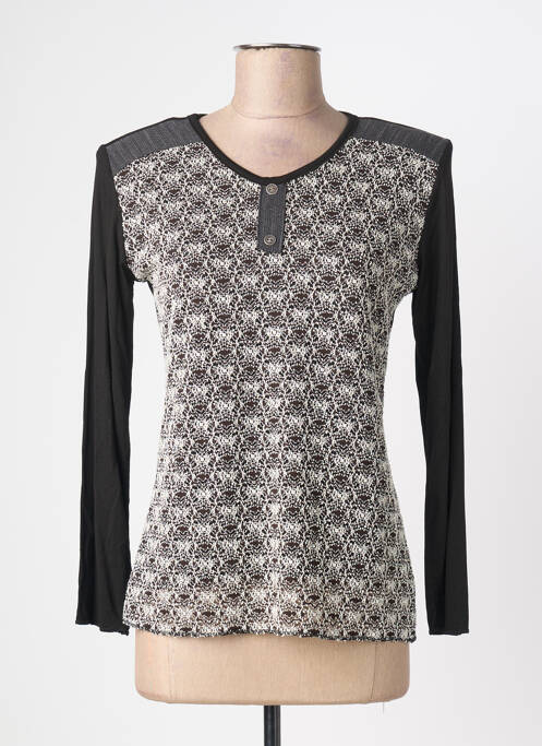 Top stretch manches longues noir NIKI PARIS femme