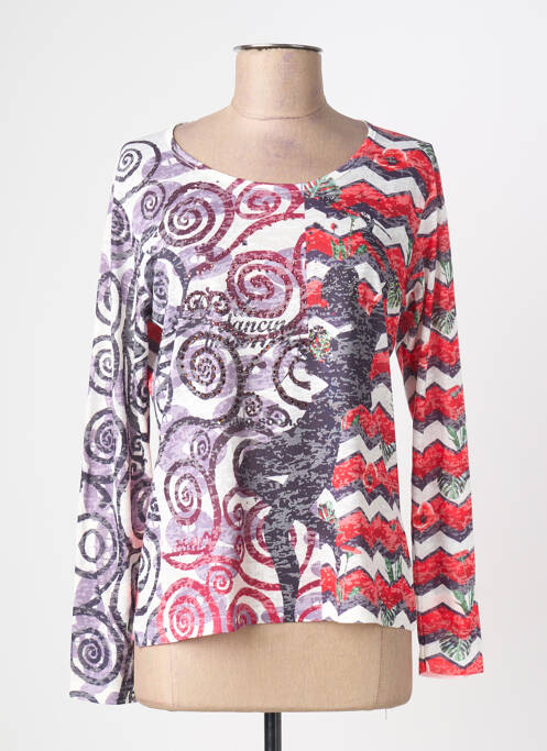 T-shirt manches longues manches longues rouge FELINO femme