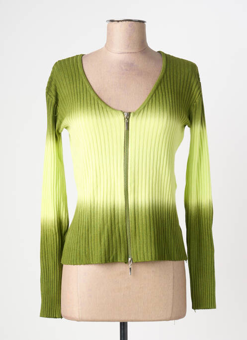 Gilet manches longues vert MEALINA femme