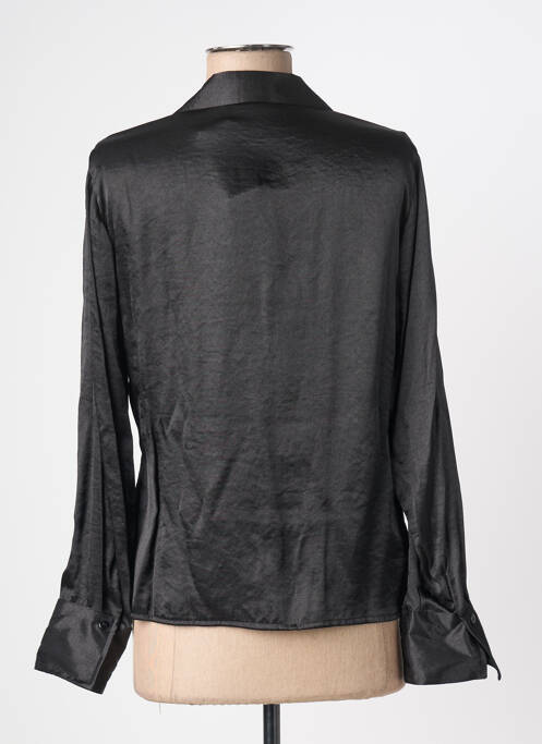 Chemisier coupe fluide manches longues noir FOSBY femme