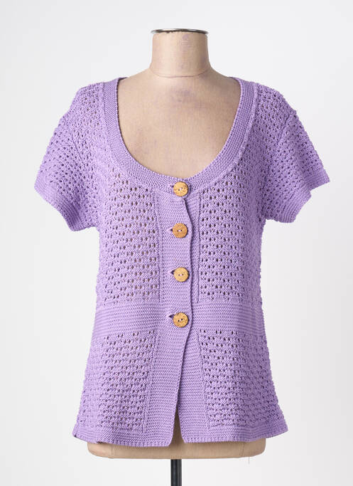 Gilet manches courtes violet BEST OFF femme