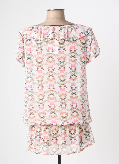 Tunique manches courtes beige FEMMES JE VOUS AIME femme