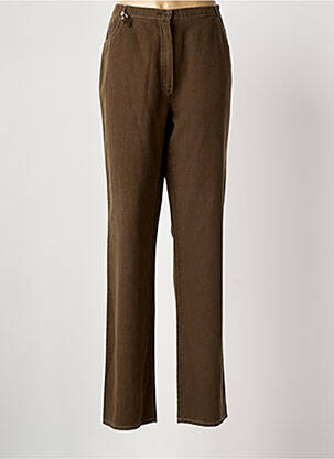 Jeans coupe droite stretch taille normale marron QUATTRO femme