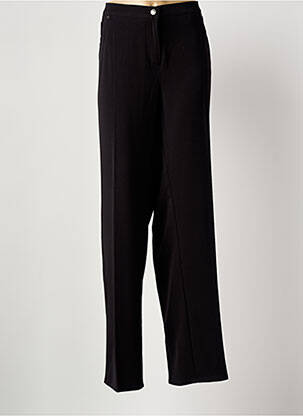Pantalon droit tissage crêpe taille normale noir ELENA MIRO femme