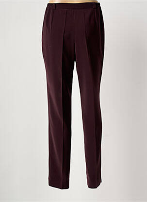 Pantalon slim taille haute taille haute marron ELSSA femme