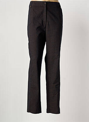 Pantalon droit tissage crêpe taille normale marron QUATTRO femme