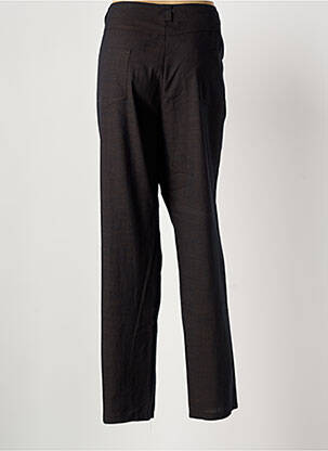 Pantalon droit fermeture zippée sous rabat boutonné taille normale marron QUATTRO femme