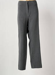 Pantalon droit fermeture zippée sous rabat boutonné taille normale gris QUATTRO femme