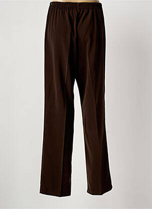 Pantalon droit taille haute taille haute marron DEOMINO femme