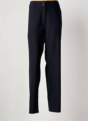Pantalon droit tissage crêpe taille normale bleu QUATTRO femme