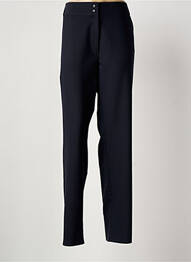 Pantalon droit tissage crêpe taille normale bleu QUATTRO femme