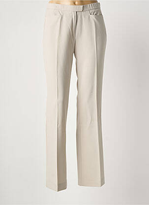 Pantalon slim taille haute taille haute beige FINNKARELIA femme