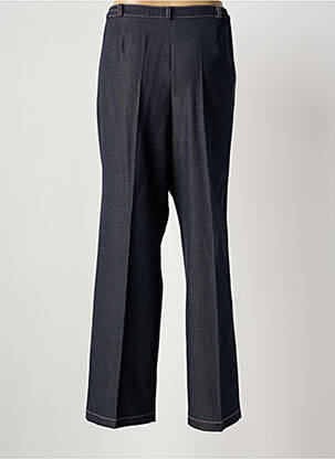 Pantalon droit fermeture zippée sous rabat boutonné taille normale bleu PRUNELLE femme