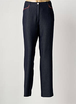 Pantalon slim taille élastique taille normale bleu PARISIENNES femme