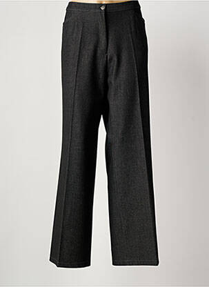 Pantalon droit fermeture zippée sous rabat boutonné taille normale noir PRUNELLE femme