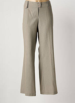 Pantalon flare taille normale taille normale beige HALOGENE femme